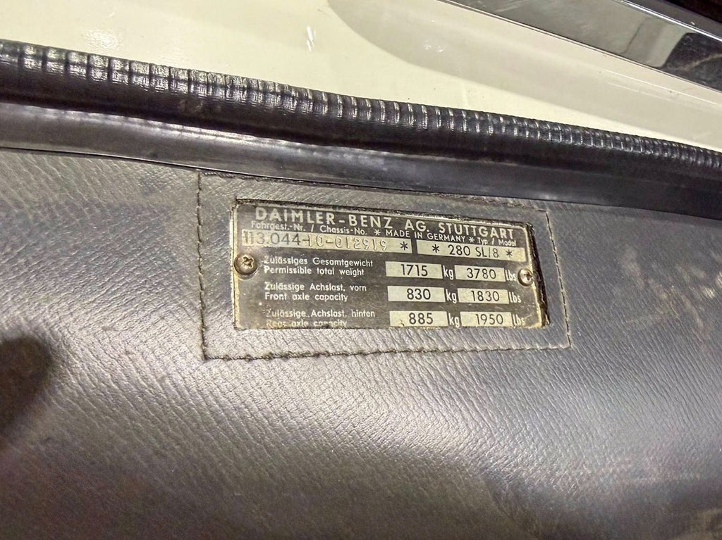 1969 Mercedes-Benz SL 280 Manual