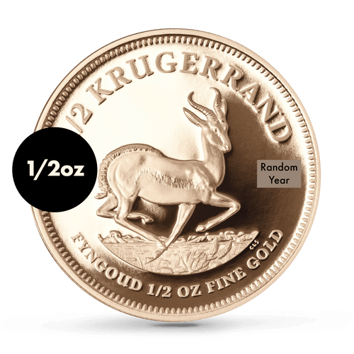 1/2 Oz Proof Krugerrand Gold South African Coin