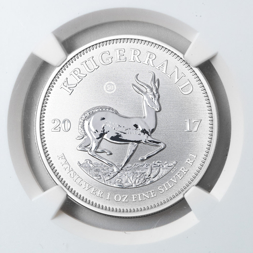 Krugerrand 1oz Silver 2017 PU Graded Slabs