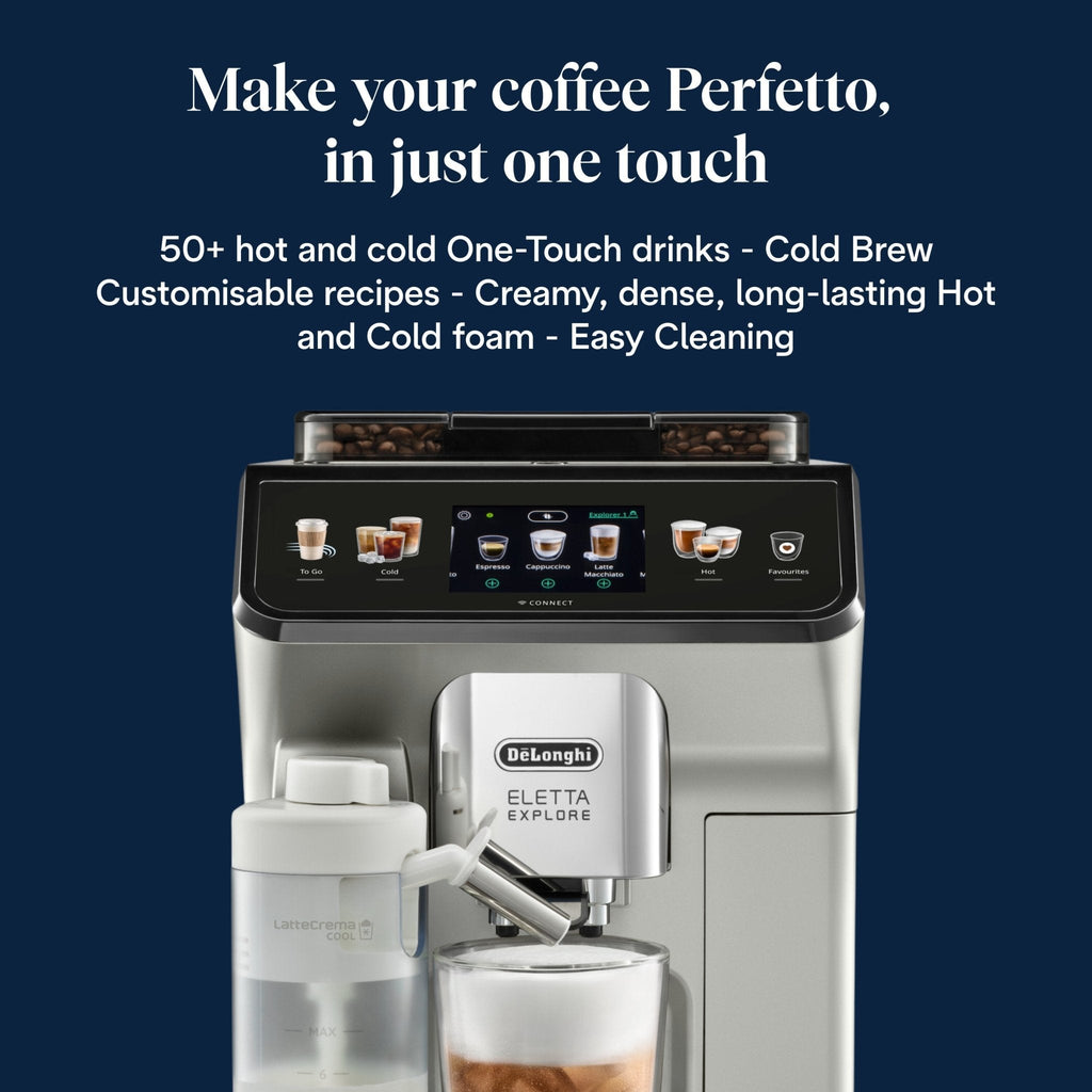 De'Longhi Eletta Explore Bean to Cup Coffee Machine ECAM450.65.S