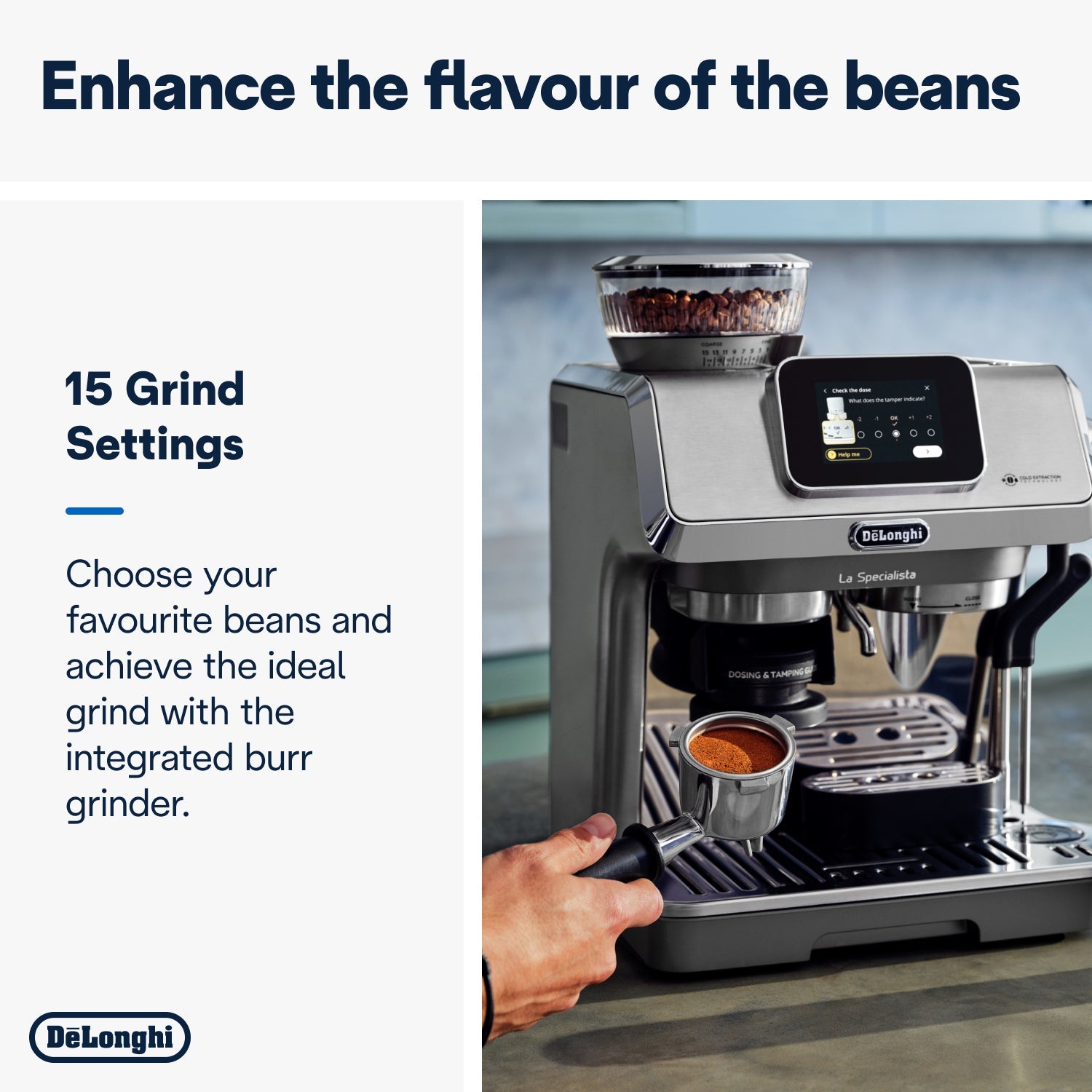 De'Longhi La Specialista Touch Manual Pump Espresso Machine EC9455.M