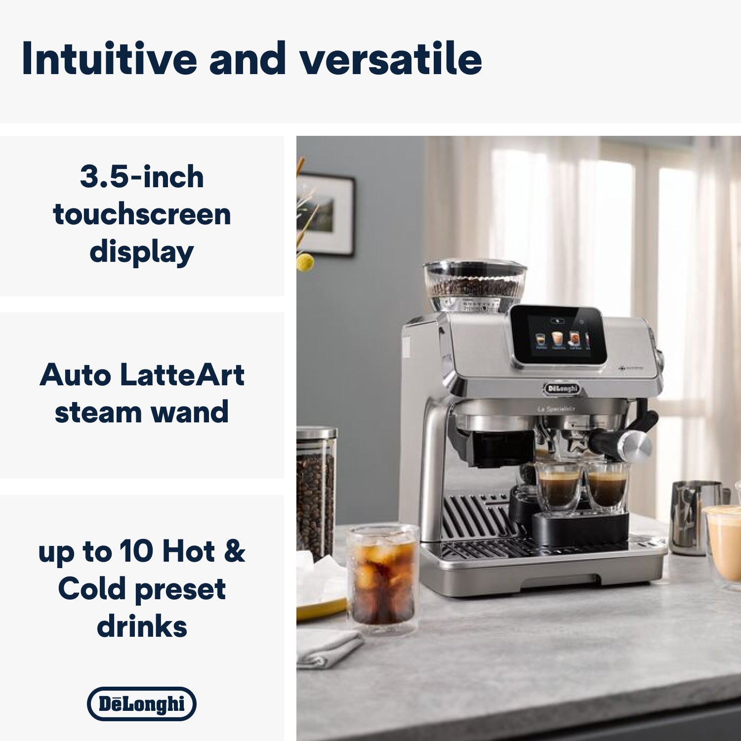 De'Longhi La Specialista Touch Manual Pump Espresso Machine EC9455.M