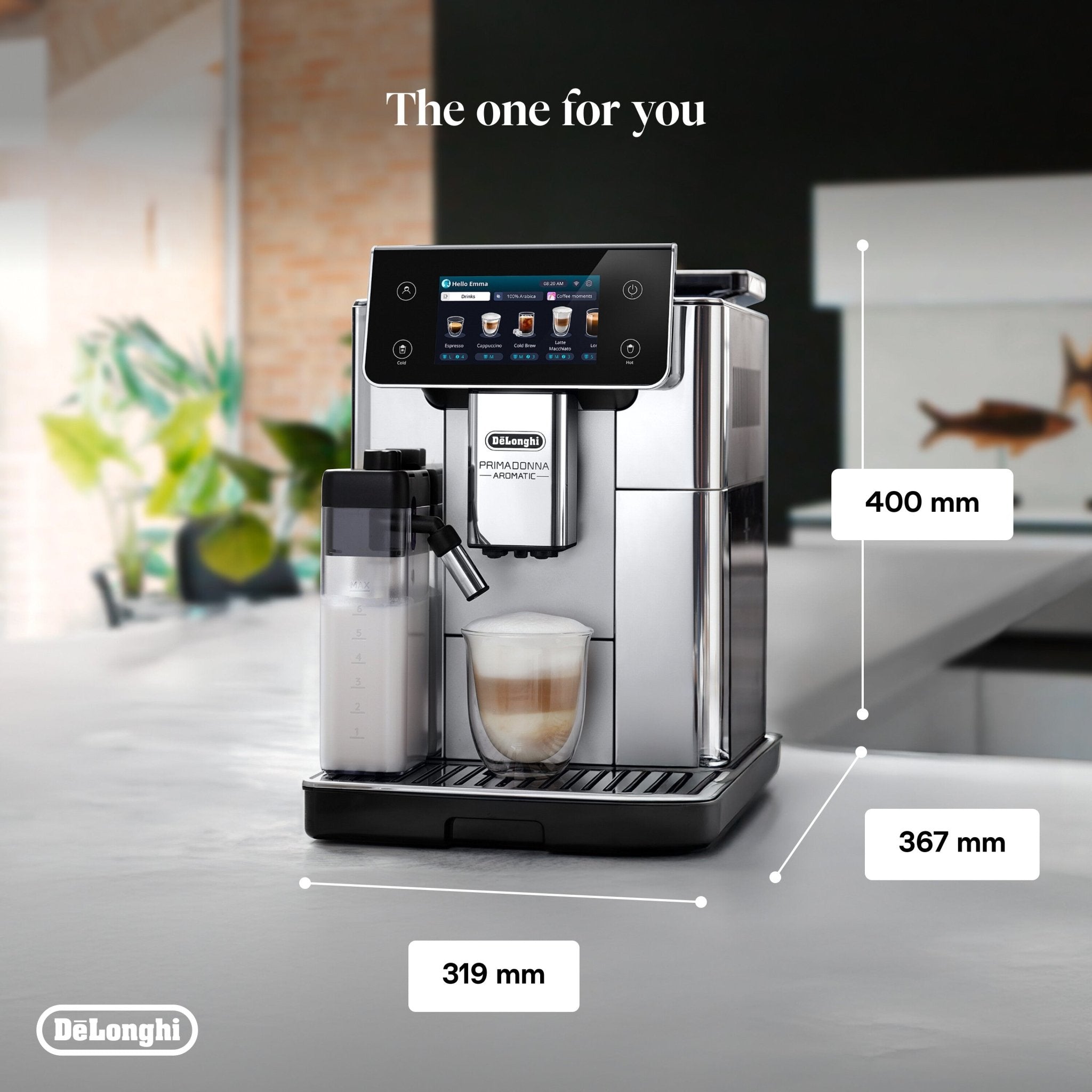 De'Longhi PrimaDonna Aromatic Bean to Cup Coffee Machine ECAM630.75.TM