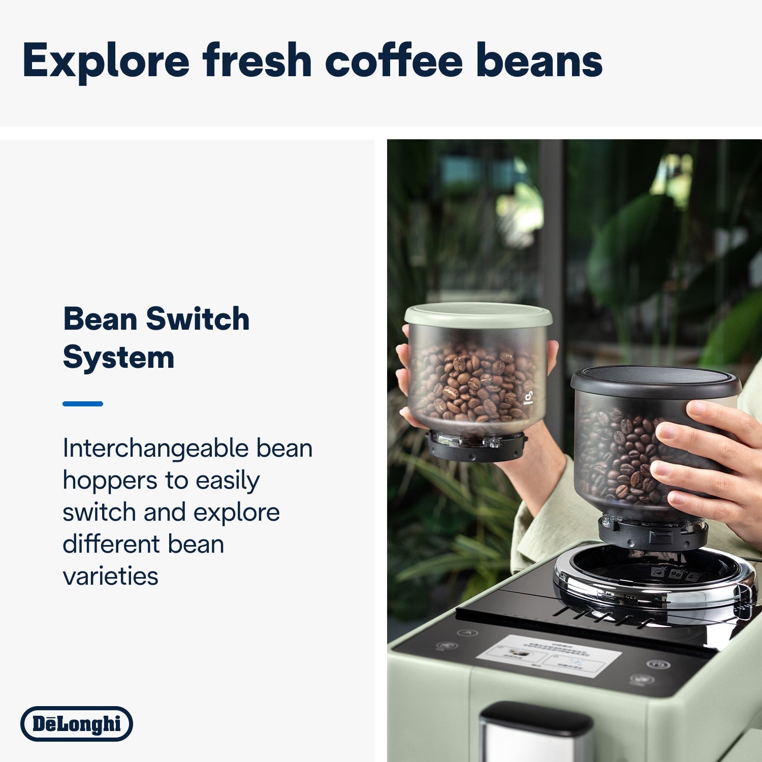 De'Longhi Rivelia Bean to Cup Coffee Machine Green EXAM440.55.GR