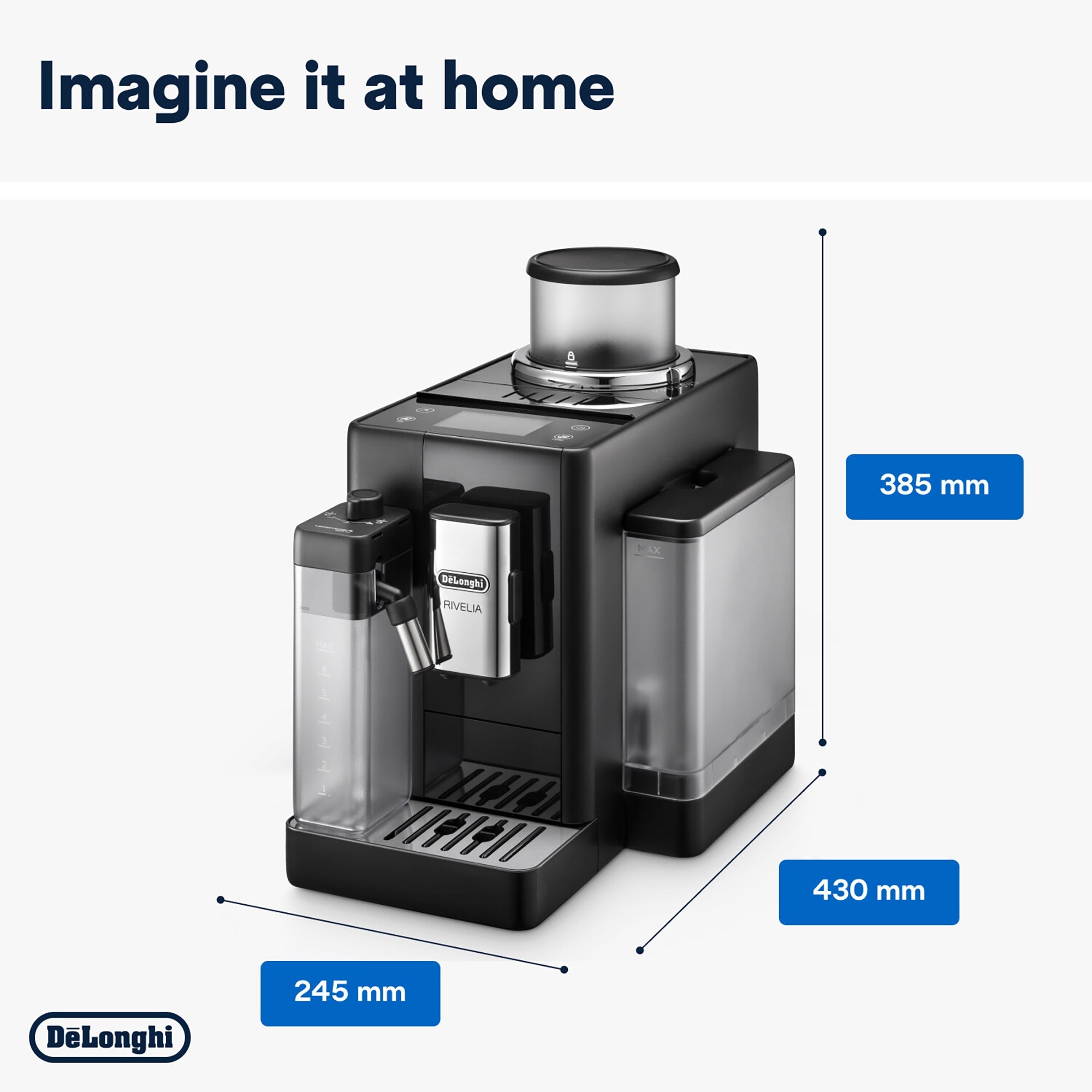 De'Longhi Rivelia Bean to Cup Coffee Machine Onyx Black EXAM440.55.B