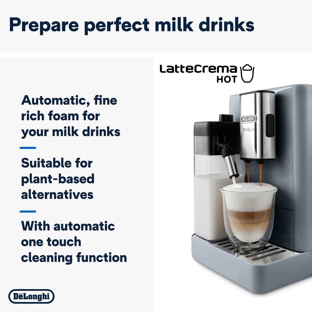 De'Longhi Rivelia Bean to Cup Coffee Machine Pebble Grey EXAM440.55.G