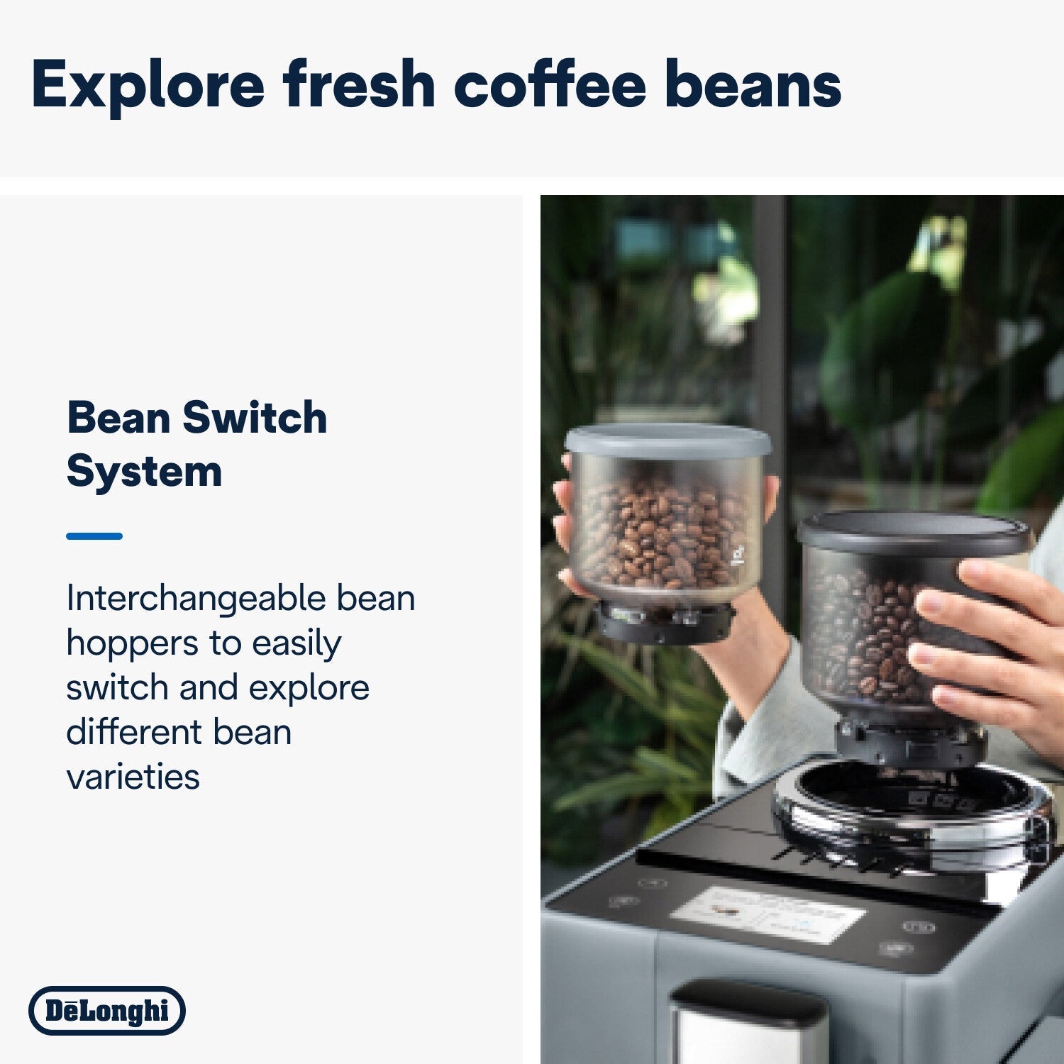 De'Longhi Rivelia Bean to Cup Coffee Machine Pebble Grey EXAM440.55.G