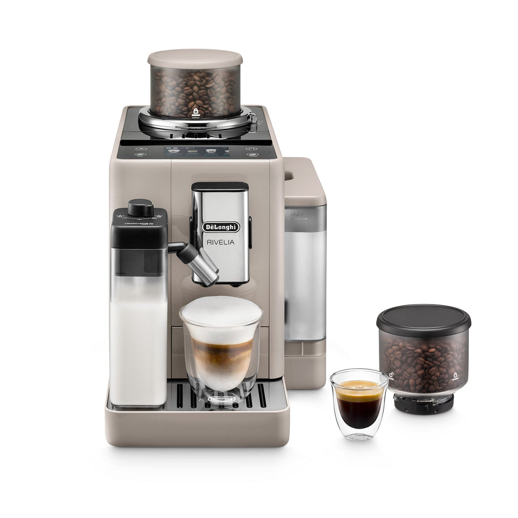 De'Longhi Rivelia Bean to Cup Coffee Machine Sand Beige EXAM440.55.BG