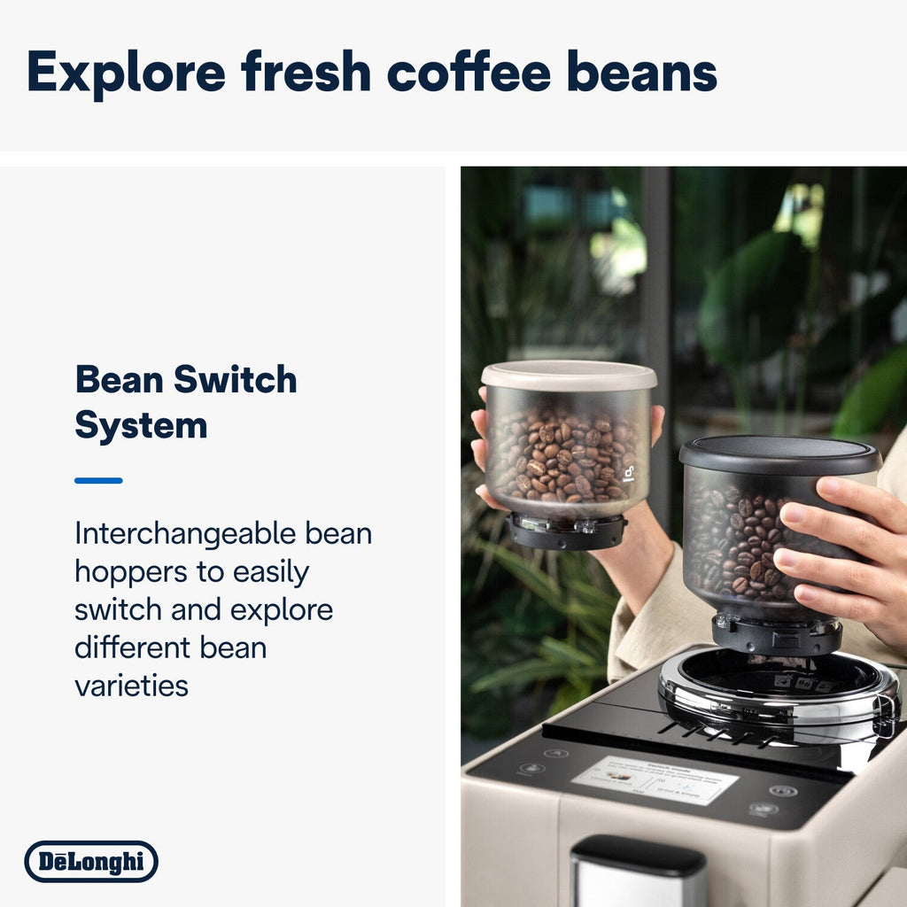 De'Longhi Rivelia Bean to Cup Coffee Machine Sand Beige EXAM440.55.BG